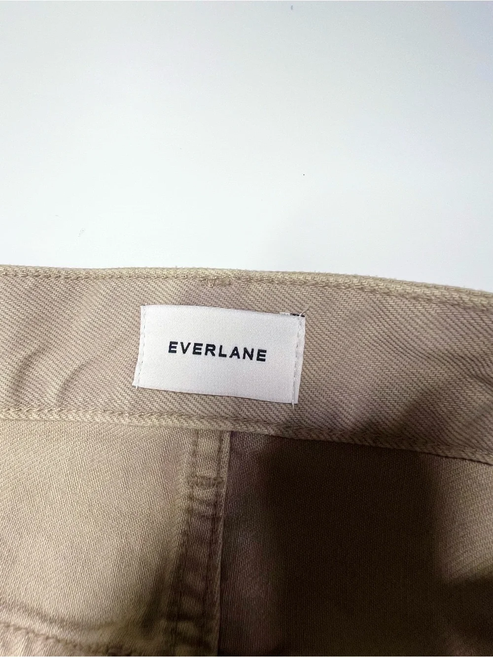 Everlane The Long A-Line Denim Shorts Garment-Dyed Tan Size 26 Regular NWOT